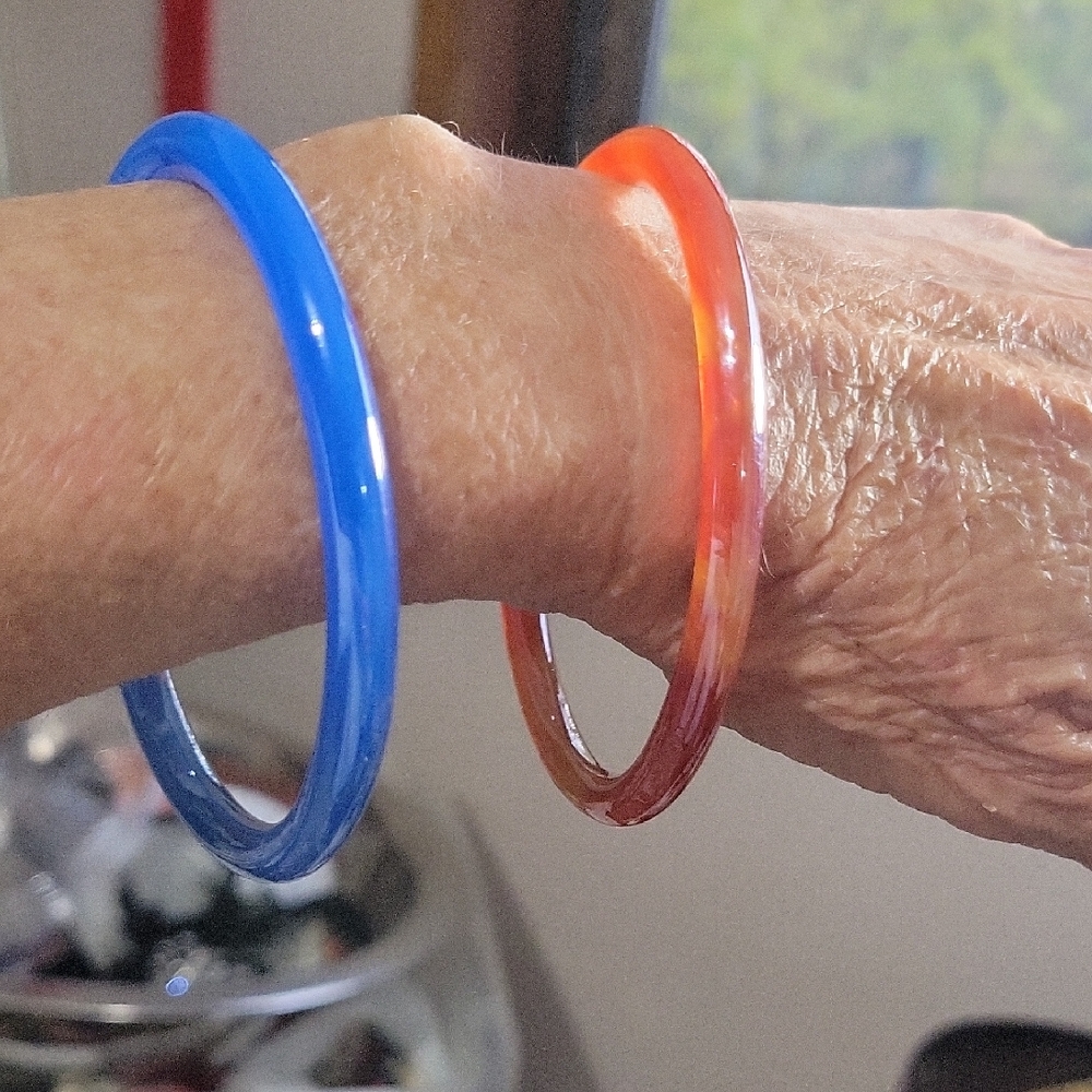 Vintage Glass  Bangle Set
